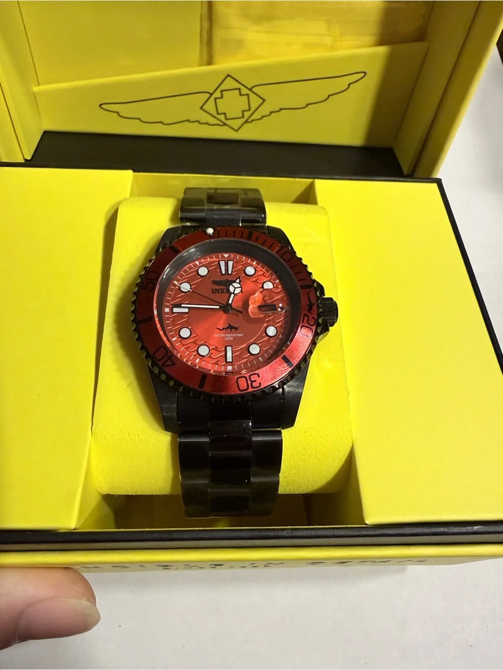 Invicta Pro Diver Vectide(Black Label) Men's Watch - 42mm, Red/Black